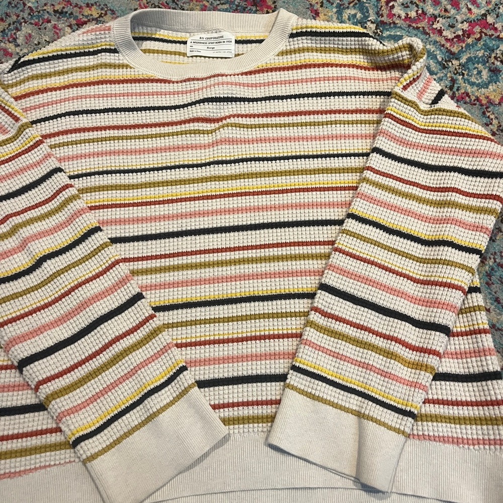 REI Multicolor Striped Wallace Lake Sweater